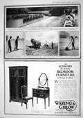 Original Old Vintage Print 1917 Girl Guides Parade Waring Belgian Siers Sowers