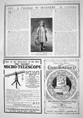Original Old Vintage Print 1917 Virginia Daughter Henry Hartley Micro-Telescope