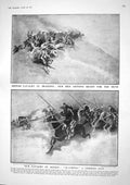 Old Vintage Print 1917 British War Cavalry Connaught Masons Montagu Sayer 20th