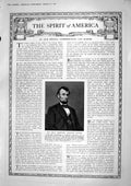 Old Vintage Print 1917 America Abraham Lincoln Isaac Marcosson Portrait 20th