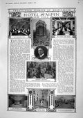 Original Old Vintage Print 1917 Hotel Mcalpin New York America Lucius 20th