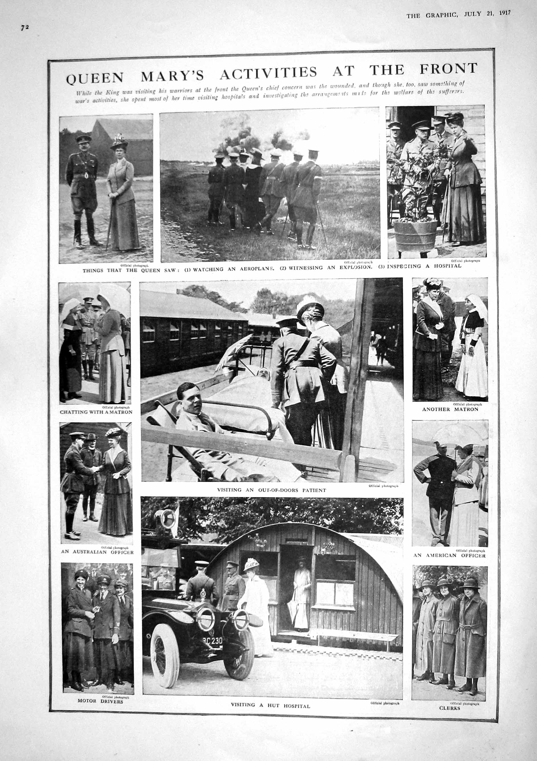 Old 1917 Queen Mary Hospital War Matron Battle Aisne Chemin Des Dames 20th