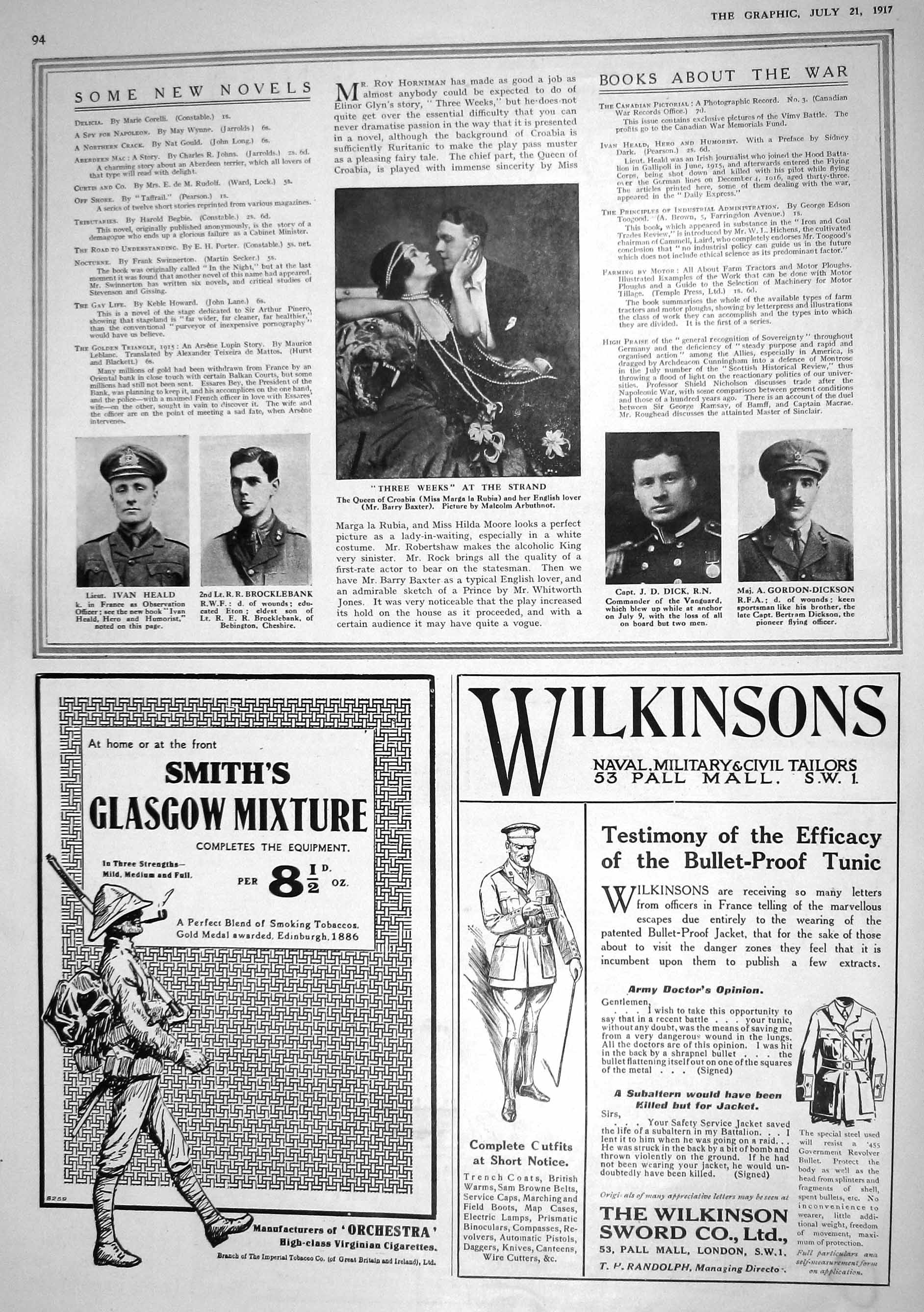 Old 1917 Rubia Baxter Theatre Heald Brocklebank Dick Gordon-Dickson W 20th