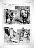 Old Print 1917 King Canada Siers German Cartridges General Currie Fishin 20th