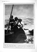 Original Old Vintage Print 1917 German Man Woman Sea Boat Lady Phyllis Spence