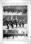 Old Print 1917 Canadian Highlanders Siers Kilts Military Medal French Ar 20th
