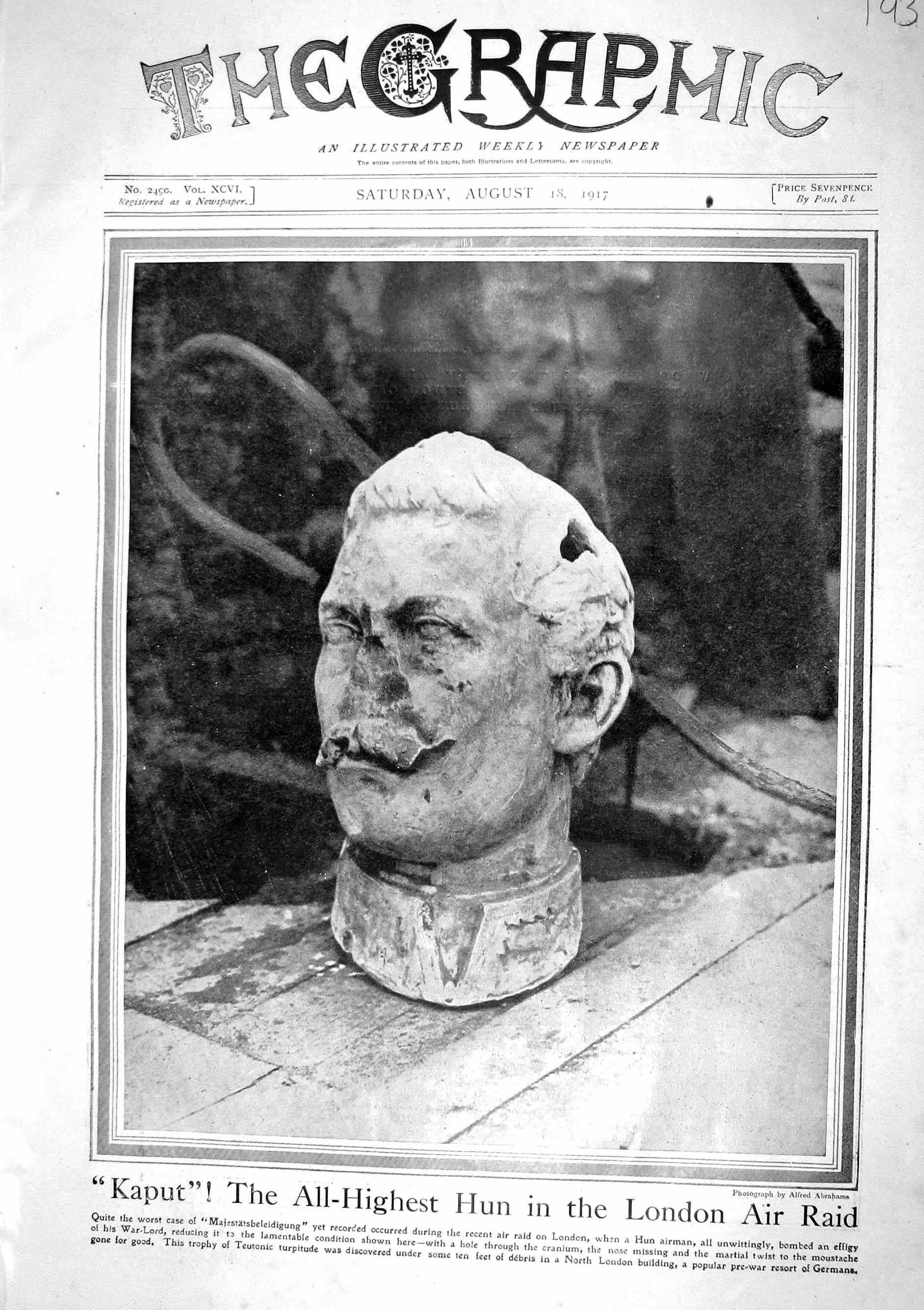 Old 1917 German War-Lord Sculpture War Henderson Barnes Southend Hosp 20th