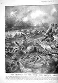 Old Print 1917 War Siers Crossing River French Army Battle Flanders Germ 20th