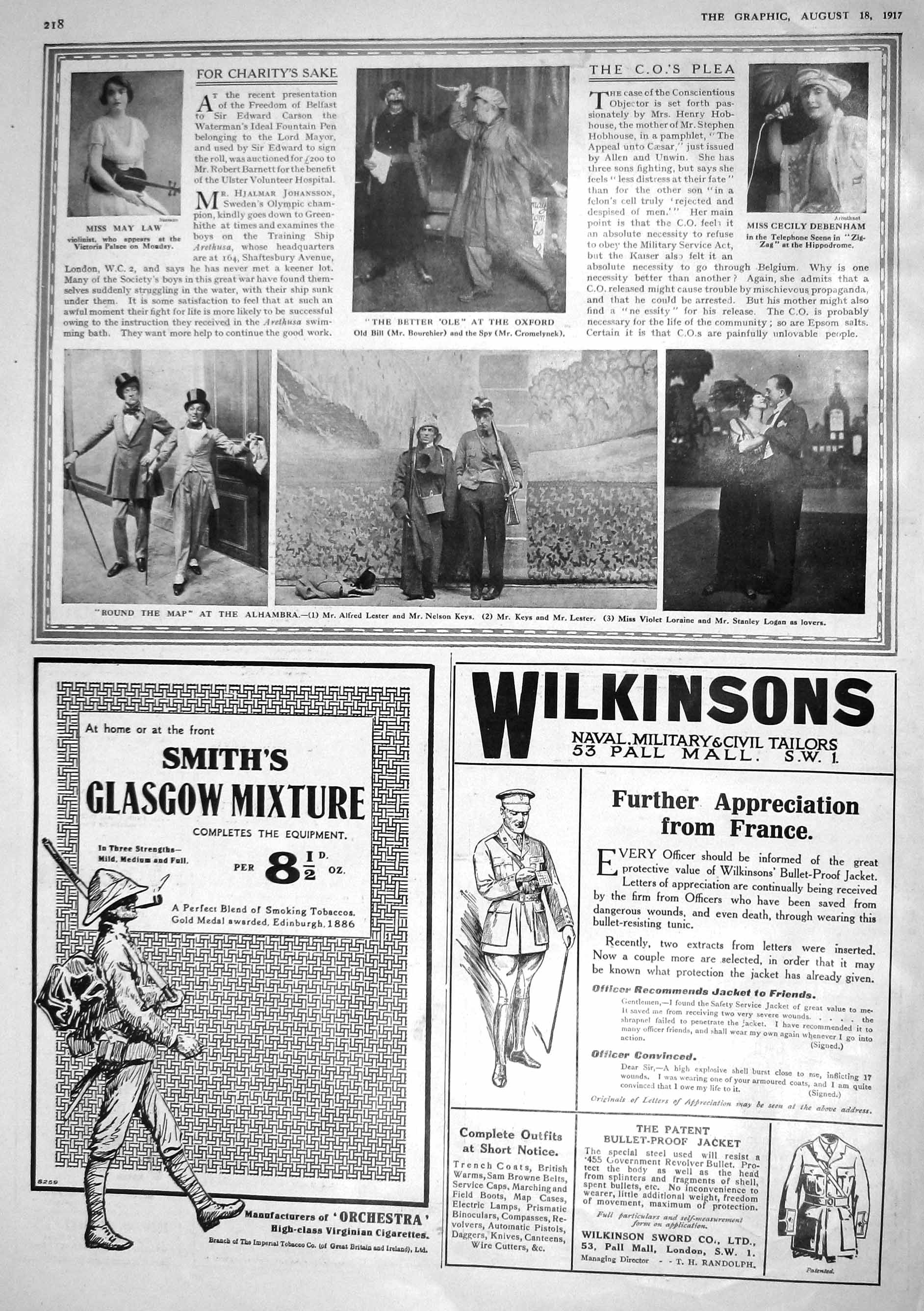 Old 1917 Theatre Law Bourchier Debenham Lester Keys Loraine Logan Wil 20th
