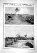 Old Print 1917 War Sier Flanders Gunners Indian Barrister Utam Singh Bar 20th