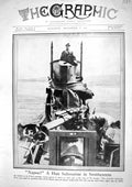 Old 1917 Hun Submarine U 61 Riga Baltic Port War American Chaser Sail 20th