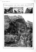 Old Print 1917 War Italian Siers Eyrie Trentino Italy Mountains Photogra 20th