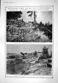 Old Print 1917 War Siers Petrograd Trenches Dvinsk River Dvina Wellingto 20th