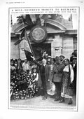 Old 1917 Roumania War Strasbourg Statue Alsatians Woman Vet Horse Ani 20th