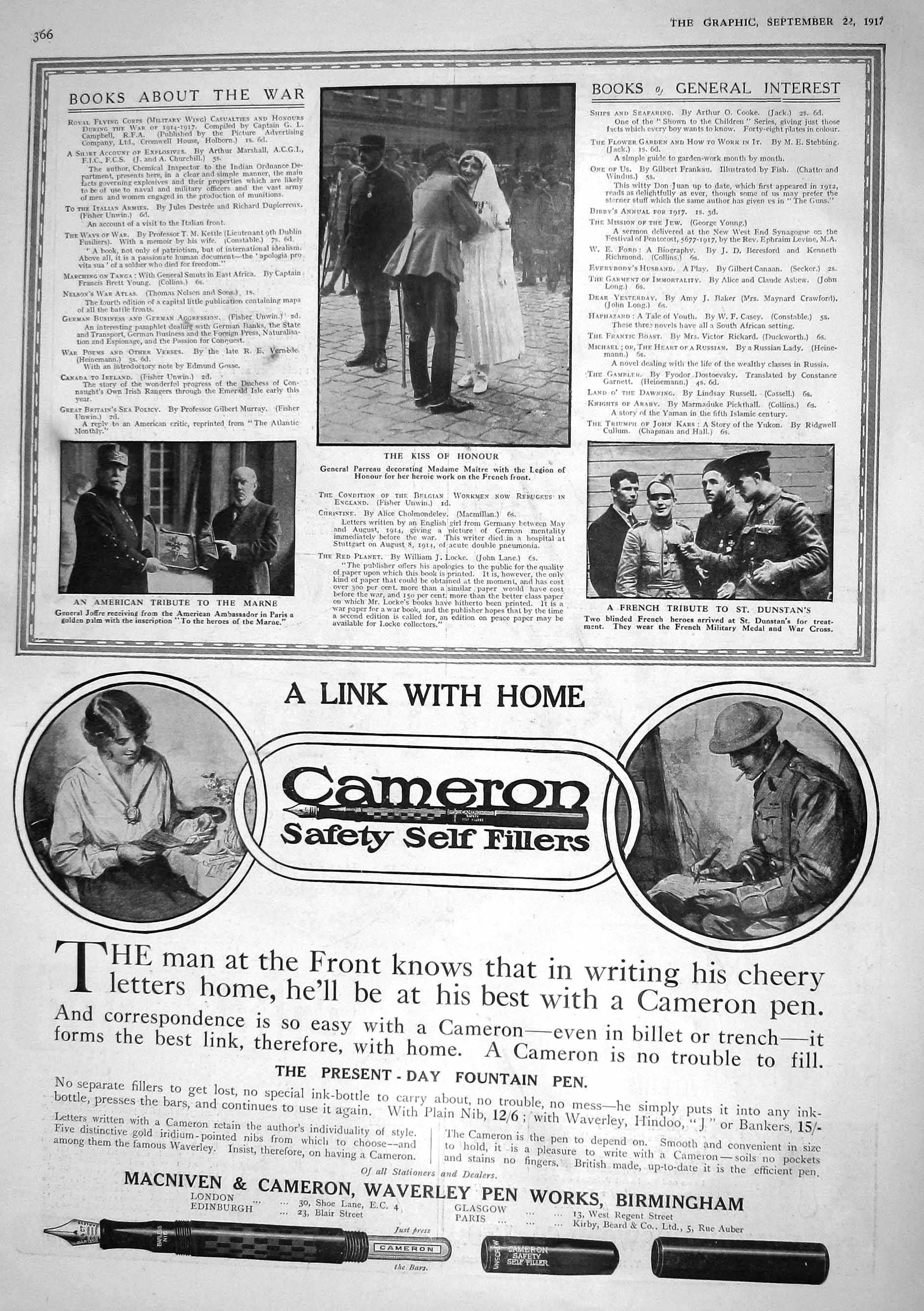 Old 1917 War Joffre Dunstan Parreau Maitre France Cameron Waverley Pe 20th