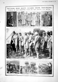 Old 1917 War Hun Prisoners French Flanders Battle Menin Harvest Map L 20th