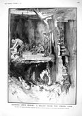 Old Print 1917 Siers Hun Village Flanders War General Angelotti Quebec R 20th