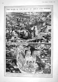 Old 1917 Rheims Cathedral Arras Architecture Map Ostend Bruges Gothas 20th