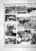 Old Print 1917 War Boys Training Siers Aeroplane Fuselage Lieutenant Ste 20th