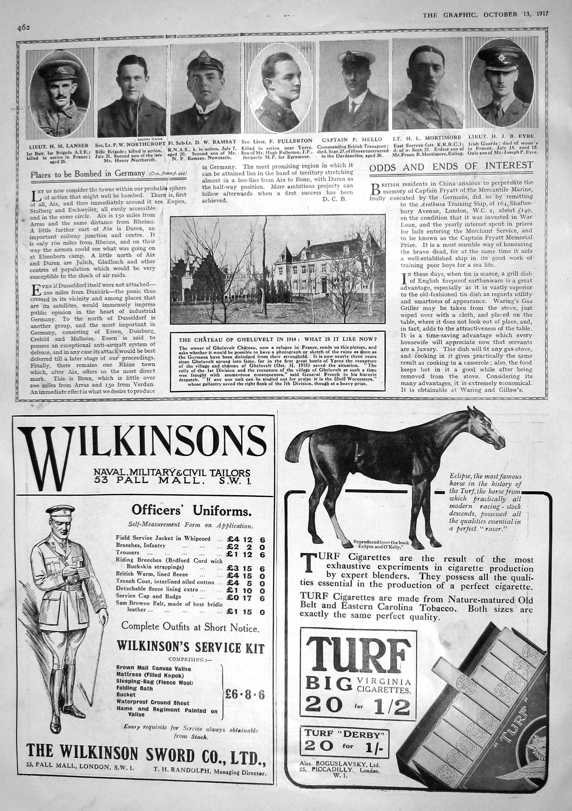 Old 1917 Lanser Northcroft Ramsay Fullerton Mello Mortimore Eyre Ghel 20th