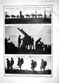 Old Print 1917 Silhouettes Siers Flanders War Anti-Aircraft Gun Yorkshir 20th