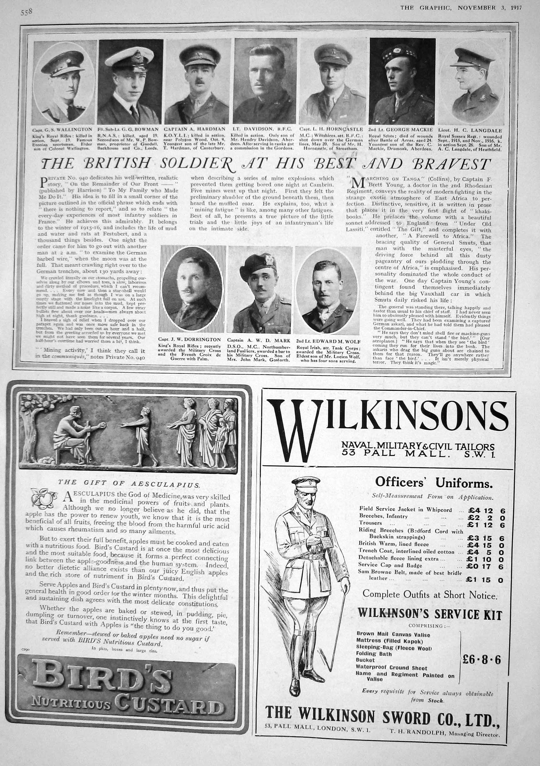 Old 1917 Wallington Bowman Hardman Davidson Horncastle Mackie Langdal 20th