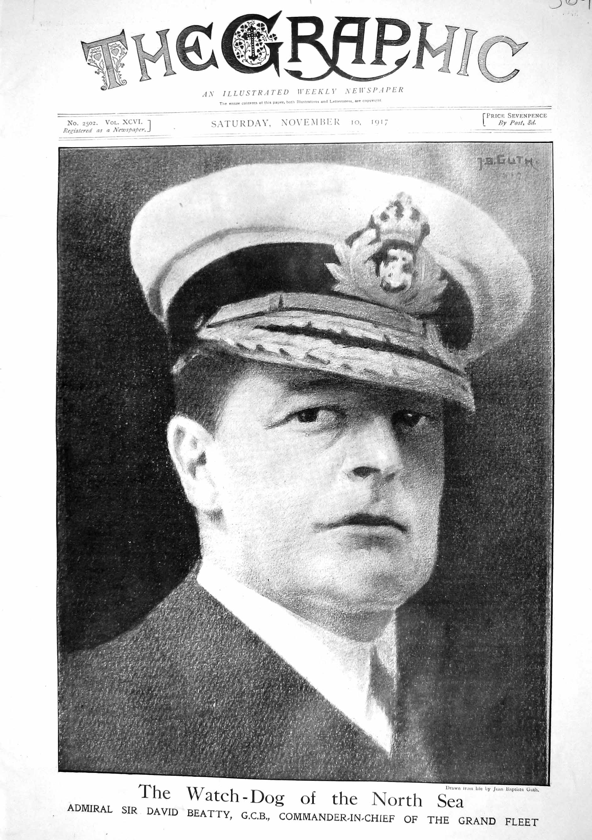 Old 1917 Admiral Sir David Beatty Commander-In-Chief Navy Allenby Bee 20th