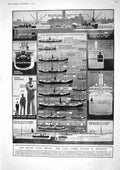 Old 1917 Navy Lord Diagrams Ships Sunk Eric Geddes Orlando Alhucemas 20th