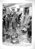 Old Print 1917 Destruction Wrecking Shops Petrograd Women Siers War Dolg 20th