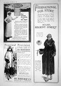 Old 1917 Advertisement Fur Store Benger'S Food Burberrys Topcoat Lond 20th
