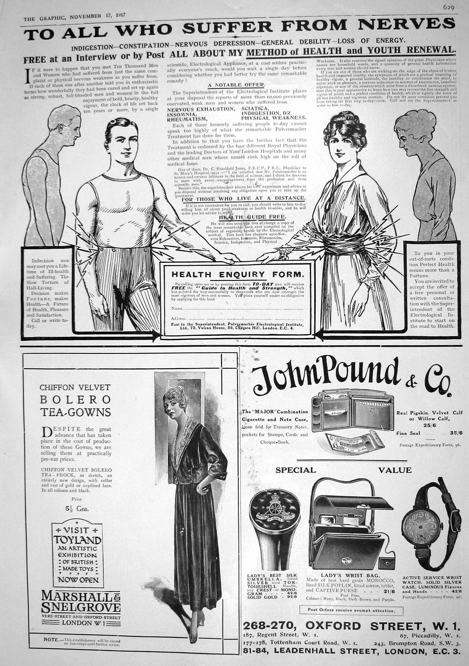 Antique Old Print 1917 Health Enquiry Form John Pound Marshall Castel Bodiam