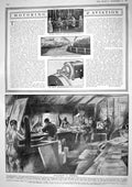 Old 1917 Women War Workers C.A.V. Factory Sunbeam Motor Car Brolt Map 20th