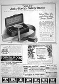 Antique Print 1917 Autostrop Safety Razor Tobacco Cigarettes Watermans Pen 20th
