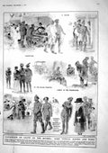 Antique Old Print 1917 Canada Siers War France Italy Kilts Quakers House Lad