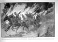Original Old Vintage Print 1917 War Horse Artillery Battle Siers Barrage Fire