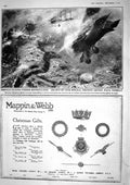 Antique Print 1917 French War Aeroplanes Germany Mappin Webb Christmas Gift