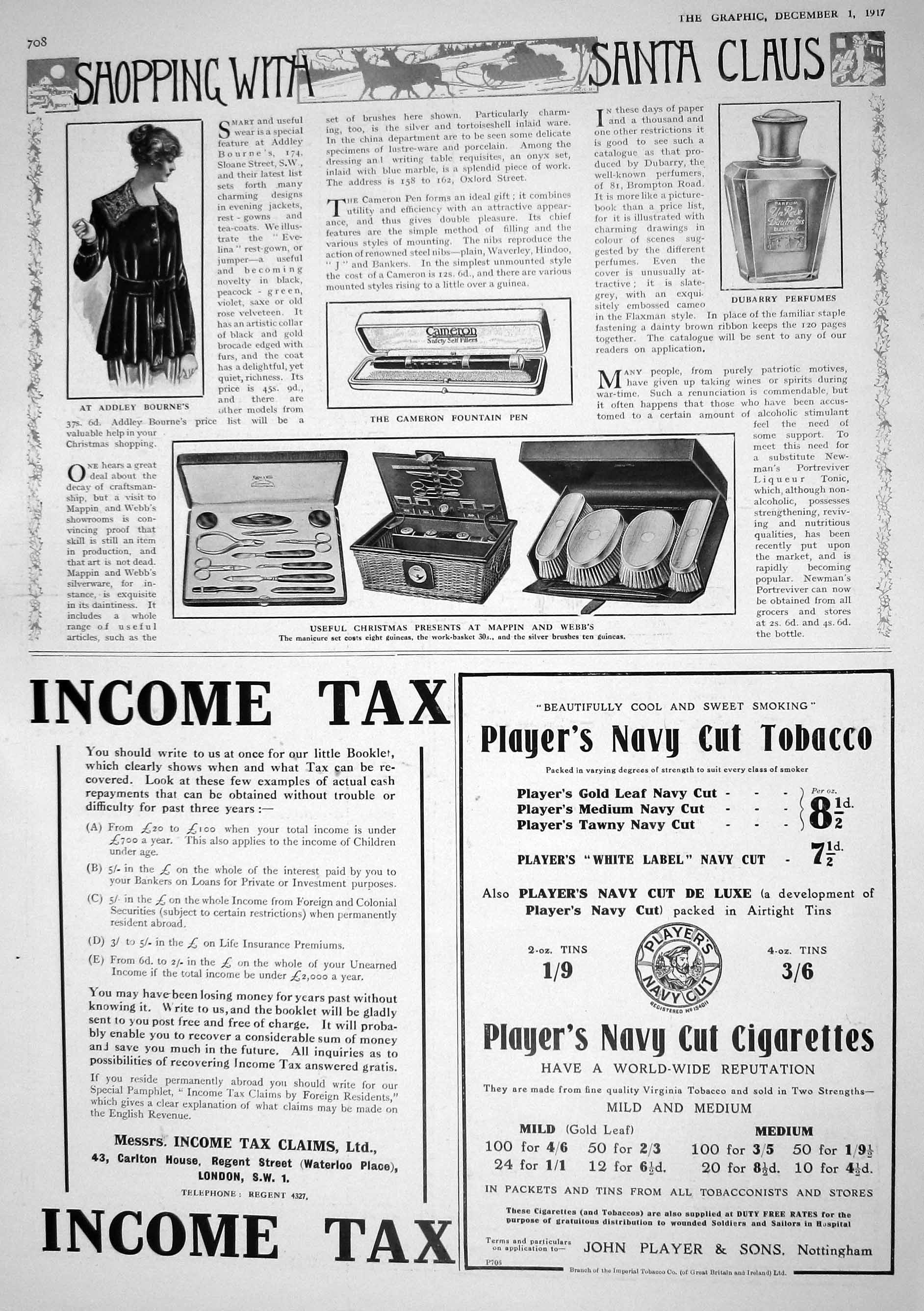 Old 1917 Christmas Presents Addley Bourne Dubarry Perfumes Mappin Web 20th