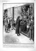 Antique Old Print 1917 France Railway Train War Siers Canteen French Riviera