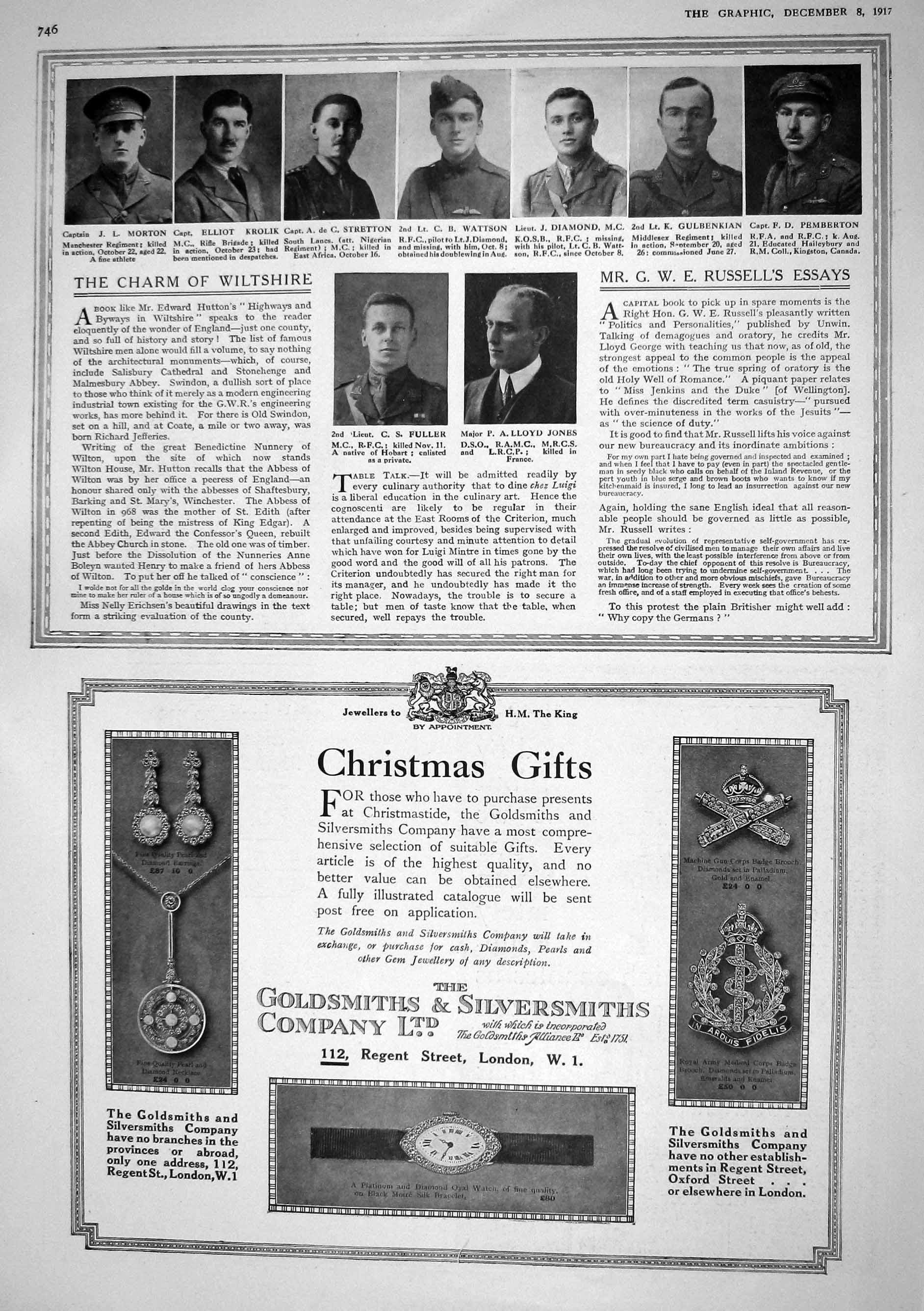 Old 1917 War Captain Morton Krolik Sretton Wattson Diamond Gulbenkian 20th