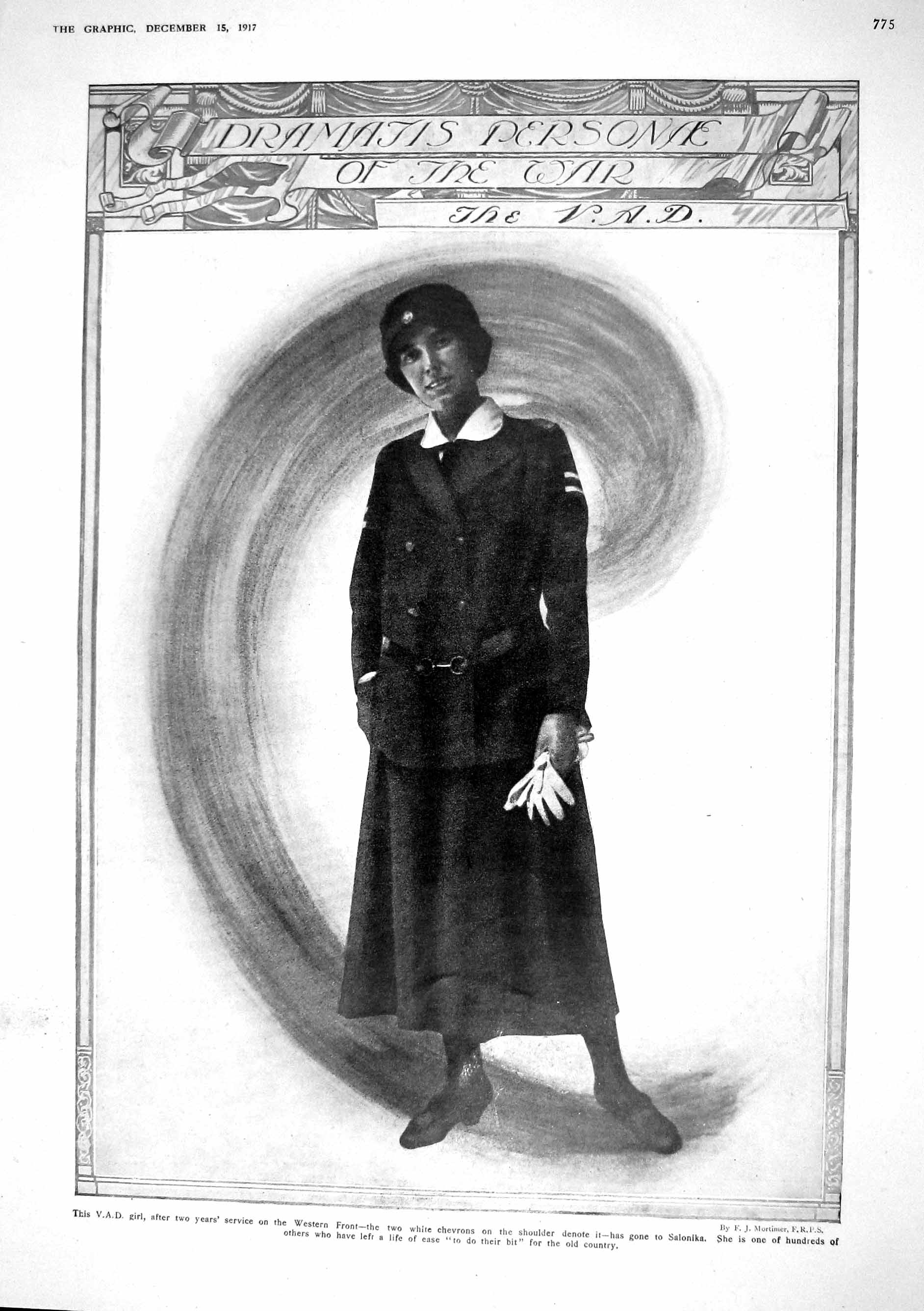 Old 1917 V.A.D. Girl War Western Front Salonika Ambulances Ypres Casu 20th