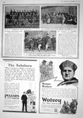 Old Print 1917 War Siers Battle Minden Prisoners Orchestra Doeberitz Pul 20th