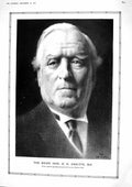 Antique Old Print 1917 Asquith Parliament War Sier Victoria Railway Station