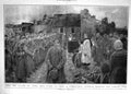 Old Print 1917 Christmas Sermon War Siers French Peasant Woman Children 20th