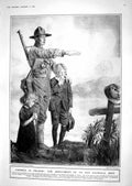 Old Print 1918 War American Siers Children Grave France Alabamas Port Sh 20th