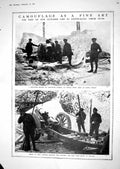 Old Print 1918 War Howitzer Siers Gunners Lanyard Gun Team Weapons Photo 20th