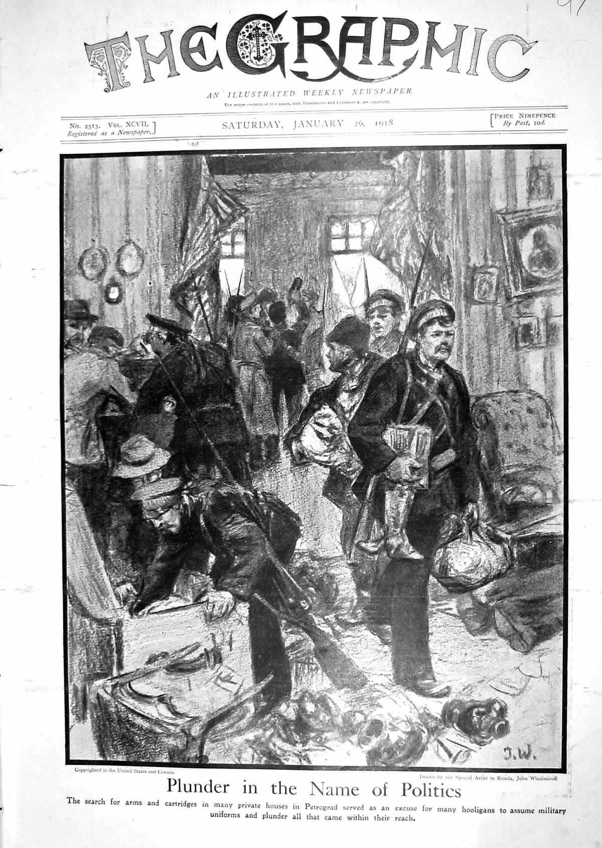 Old 1918 War Search Arms Petrograd Houses Herbert Lawrence G.H.Q. Sol 20th