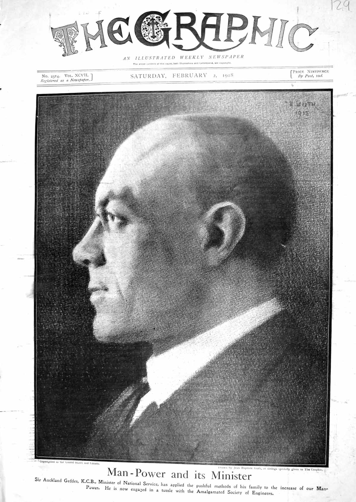 Old 1918 Auckland Geddes Minister National Service German Raider Food 20th