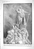 Old Print 1918 Statue Dead Siers Germany General Von Freytag-Loringhoven 20th