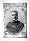 Old Print 1918 General Diaz Italy Generalissimo Signor Orlando Dr. Crispi 20th
