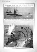 Old 1918 War German Commerce-Destroyer Ship Drifter Seaplane Scout Su 20th